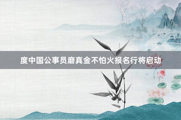 度中国公事员磨真金不怕火报名行将启动