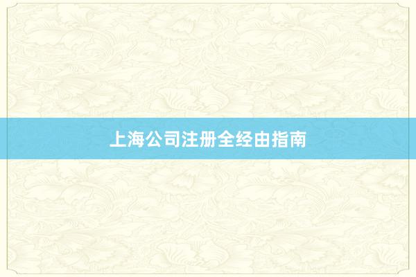 上海公司注册全经由指南